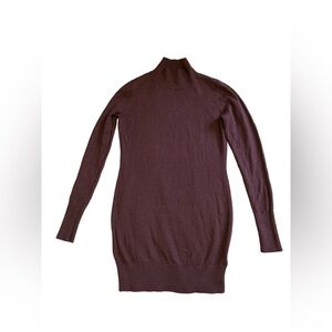 Women's Over Sized Long Sleeve Cotton Blend Burgundy Sweater